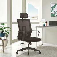 Chaise de bureau ergonomique de qualité supérieure, moderne, en tissu maillé, pivotante, réglable en hauteur, avec dossier moyen
