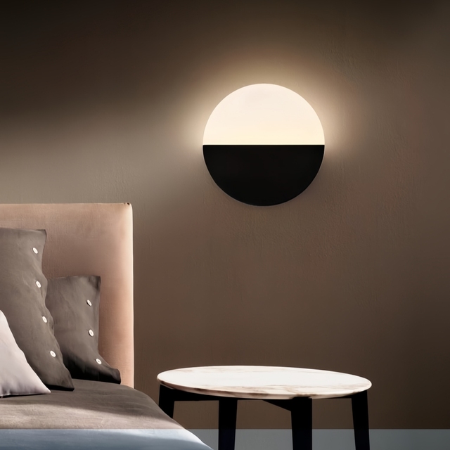 Black + White Interior Wall Mounted Modern Design 18*18cm LED Wall Sconce AC Powered 6W Wall Light for Hallway Corridor Bedside