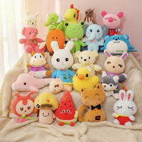 Grosir Berbagai Desain Boneka Hewan Plush 8 Inch, Boneka Isi Lembut untuk Mesin Cakar