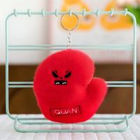 Porte-clés peluche ballon de football mignon, jouet de sport en peluche doux avec jambes pour breloque de sac, cadeau promotionnel