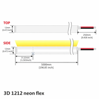 Éclairage de façade, néon flexible en silicone 3D, 1212 LED, 24V, IP67, CRI>90, tube néon LED architectural