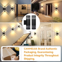 Lámparas de Pared LED/Apliques de Pared para Exterior Patio Escalera, Impermeables IP44, E27, con Fuente de Luz Cálida Incluida, Iluminación Ascendente y Descendente