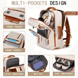 Nouveau sac à dos pour ordinateur portable professionnel de grande capacité avec compartiment à chaussures, bretelles réglables et plusieurs poches pour les voyages - Product Image 2