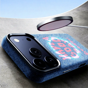 Étuis magnétiques en tissu jean pour iPhone 17 Pro Max avec protection intégrale 360°, anti-traces de doigts et antichoc - Product Image 3