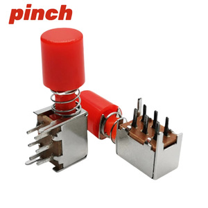 Interruptor de Pared Metálico y Duradero Pinch A03, Botón de Bloqueo Automático de 6 Pines, 10A 250V - Product Image 1