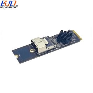 محول من موصل Mini SAS SFF-8087 إلى NGFF <span class=keywords><strong>M</strong></span>.<span class=keywords><strong>2</strong></span> NVME Key B+<span class=keywords><strong>M</strong></span> مع بطاقة توسعة + 4 كابلات بيانات SATA 3.0 لمحركات الأقراص الصلبة - Product Image 4