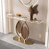 Console moderne de luxe léger en pierre pour couloir, salon et entrée