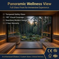 Ruang Terapi Sauna Luar Ruangan dan Cold Plunge Terpadu dengan Sauna Uap, Shower, dan Chiller