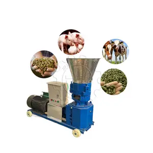 Goat feed wheat particle small grain animal feed pellet making machine production line