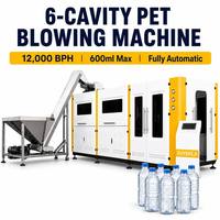 Machine de soufflage automatique de bouteilles PET à 6 cavités PLC, modèle XUYE-6CR600, haute productivité pour eau minérale, jus, soda et autres boissons