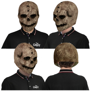 Masque de crâne en toile de jute intégral en latex Glojoy, accessoire de costume effrayant pour fête d'Halloween pour adultes - Product Image 5
