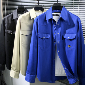 Camisa de Trabajo para Campos Petroleros, Color Caqui/Negro, 100% Algodón, Resistente al Fuego (NFPA 2112 FR), para Soldadura, Venta al Por Mayor - Product Image 4