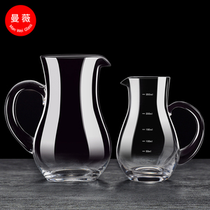 Logo personnalisé Diviseur de verre à vin blanc Distributeur de vin Pichet à liqueur avec bec verseur et balance Petit Soju Maotai Carafe avec poignée - Product Image 5