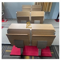 Ensemble Chaise et Table d'Étudiant en Alliage d'Aluminium Durable et Moderne, Hauteur Réglable, Plateau Ignifuge, pour École et Hôtel