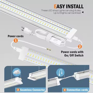 Shingel Super brillante 36W 50W 72W 100W 4FT 8FT 6000K colgante o techo montado <span class=keywords><strong>bombillas</strong></span> <span class=keywords><strong>LED</strong></span> <span class=keywords><strong>tubo</strong></span> luces tienda Luz - Product Image 5