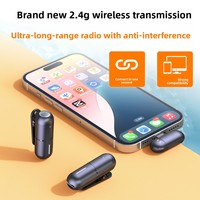 H23 Kabelloses Lavalier-Mikrofon mit Geräuschunterdrückung, Ansteckmikrofon für Live-Streaming, VLOG, Videoaufnahmen, Mini-Tragbares Mikrofon