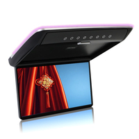 Monitor de Techo para Auto de 14 Pulgadas, USB, FHD 1080P, Pantalla IPS Abatible, Control Remoto, con Altavoces Duales