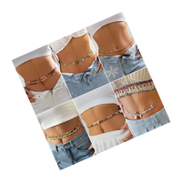 Chaîne de Taille Sexy Style Européen et Américain en Perles de Riz, Chaîne de Corps en Alliage Plaqué Or pour Femmes, Bijoux Transfrontaliers en Coquillages Perlés