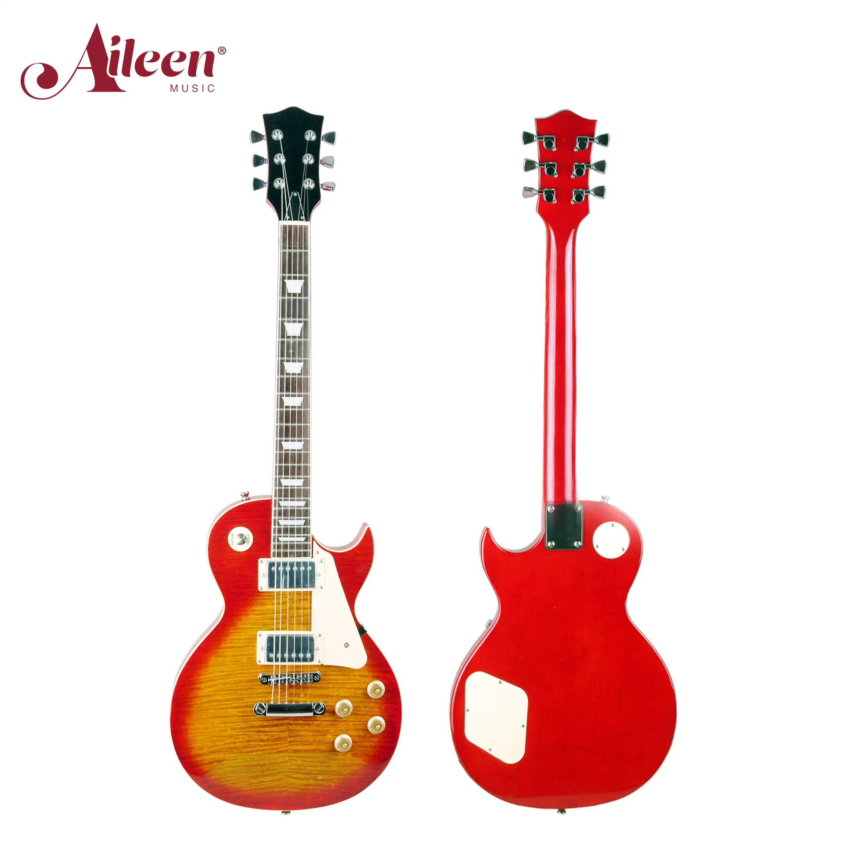 Rock serisi katı vücut akçaağaç top elektro gitar (EGR200OR)