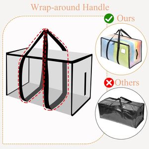 Clear Heavy Duty Multifunction Eco-Friendly Polybag Storage Bags for Clothes Bedding Household Use - Product Image 4