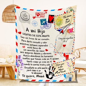 Coperta con lettera di stampa digitale personalizzata la migliore coperta regalo per la coperta in pile di <span class=keywords><strong>mia</strong></span> <span class=keywords><strong>figlia</strong></span> figlio - Product Image 2