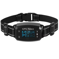 Collier de clôture sans fil GPS pour chien, portée 2000m, écran LCD, rechargeable, autonomie 15 jours, étanche IPX6, intensité réglable, iOS