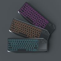 Keyboard Gunting Nirkabel Mode Ganda Baru LED Touchpad Smart TV PC Tablet 2.4G USB 3.0 Sakelar Hitam Ultra Tipis