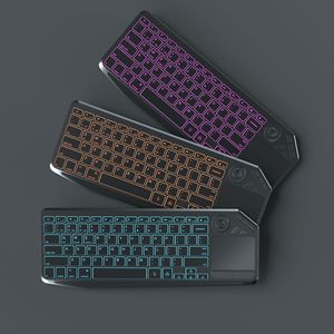 New chế độ kép không dây cắt kéo bàn phím với LED Touchpad cho Smart TV PC <span class=keywords><strong>Tablet</strong></span> 2.4 Gam đa phương tiện truyền thông phím nóng Backlit siêu mỏng - Product Image 2