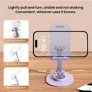 LeYi Support de téléphone portable et tablette pliable à rotation 360° en alliage d'aluminium ABS, idéal <span class=keywords><strong>pour</strong></span> le bureau et <span class=keywords><strong>la</strong></span> maison - Vente chaude - Product Image 3