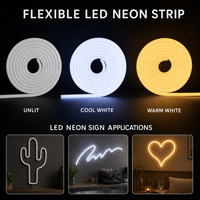 Bande LED néon flexible en silicone extrudé intégré, 2,5 cm, découpable, 14 couleurs, DC12V, IP67, 6x12mm, étanche, pour enseignes néon