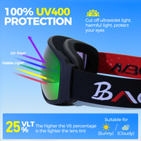Lunettes de ski sensibles à la lumière, technologie de lentilles adaptatives, lunettes de snowboard à atténuation automatique