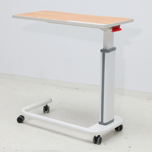 Table de <span class=keywords><strong>repas</strong></span> réglable en hauteur MN-OVT002, plateau mobile pour lit d'hôpital avec roulettes - Product Image 4