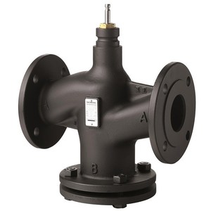 Siemens Flanged Two-Way Control Valve 230V AC Water 0-10 <b>Bar</b> -40C to 200C Parabolic Flow - Product Image 1