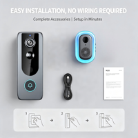 Custom Logo Dual Storage Mode Doorbell Button Wake-up APP Remote Monitoring Smart WiFi Video Door Phone IP65 Waterproof Motion