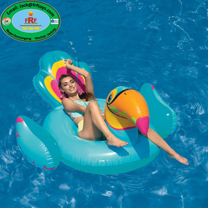 Fiesta de verano Nadar Diversión Inflable Tucán Piscina Flotador Isla Paseo En - Product Image 1