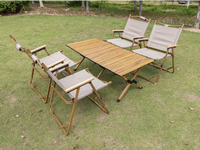 Ensemble table et chaises pliantes en aluminium pour le camping en plein air, 2 personnes, ensemble de pique-nique portable