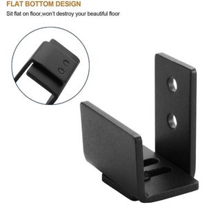 WEKIS Guide de sol inférieur réglable en U pour porte de grange, conception à fond plat, fonction coulissante encastrée, en aluminium, acier et laiton durables - Product Image 2