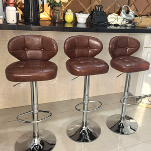Ergonomic Tufted <b>Bar</b> Modern <b>Stool</b> Adjustable Height <b>Swivel</b> Counter <b>Stool</b> with Backrest for Kitchen Island Home <b>Bar</b> - Product Image 6