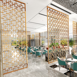 ฉากกั้นห้องทำจากสเตนเลสสตีลระดับไฮเอนด์ดีไซน์เรขาคณิตที่ทันสมัยกันน้ำสำหรับห้างสรรพสินค้าและพื้นที่ค้าปลีก LL55 - Product Image 4