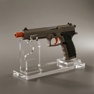 Fábrica Custom Atacado Acrílico Gun Display Model Toy Stand para Retail Tabletops Acrílico pequena arma Stand Model Toy Display - Product Image 6