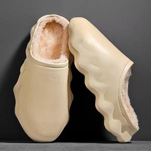 Wholesale Fashion Plush Flame Sole Sports Warm Winter Custom Print Cotton Slide Furry Sandals <strong>Slippers</strong> Logo Custom for Women <strong>Men</strong> - Product Image 5