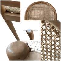 Chaises de salle à manger nordique en bois massif, meubles de restaurant de café, Sillas de comedor, chaises de jardin français en rotin naturel