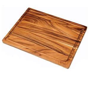 Planche à découper en bois d'acacia écologique et durable, avec rainure pour le jus, extra épaisse, bloc de boucher pour la cuisine à domicile, fromage - Product Image 4