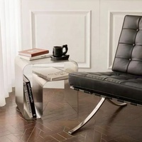 Table d'appoint moderne en métal sur mesure, table de chevet, mini table basse d'angle, mobilier de salon