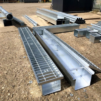 Couvercle de caniveau industriel en acier galvanisé robuste pour extérieur, revêtement en zinc, pour passerelle, système de drainage anti-corrosion