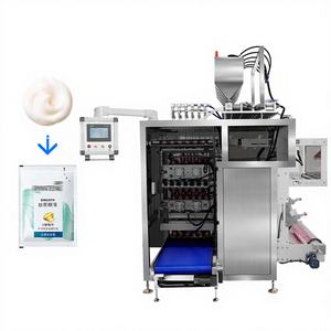 Machine d'emballage automatique haute performance 6 voies à scellage 4 côtés pour films liquides et plastiques, remplisseuse de sachets pour bain de bouche, café, miel - Product Image 1