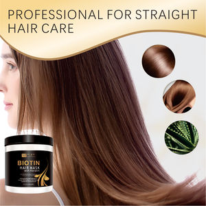 Keratin 500ml kafein ile Biotin saç maskesi saç büyüme maskesi bitki özü Anti kırılma yumuşatma saç kremi toptan teşvik - Product Image 6