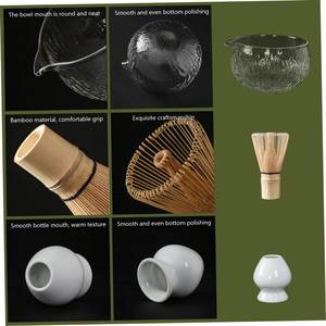 Juego de té Matcha japonés de 4 Uds., caja de regalo de vidrio transparente al por mayor, Kit de Matcha con cuenco de Caño vertedor, juego de Matcha elegante - Product Image 4