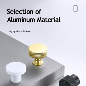 Nhôm Màu Đen Và Trắng Thu Nhỏ Đồ Nội Thất Ngăn Kéo Tay Nắm Cửa Núm Và Xử Lý Bạc Cho Bên Trong Vàng - Product Image 3