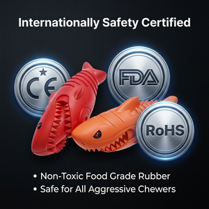 Juguete de Goma Personalizado para Perros, Resistente e Indestructible, con Forma de Tiburón, para el Cuidado Dental de Mascotas - Product Image 5